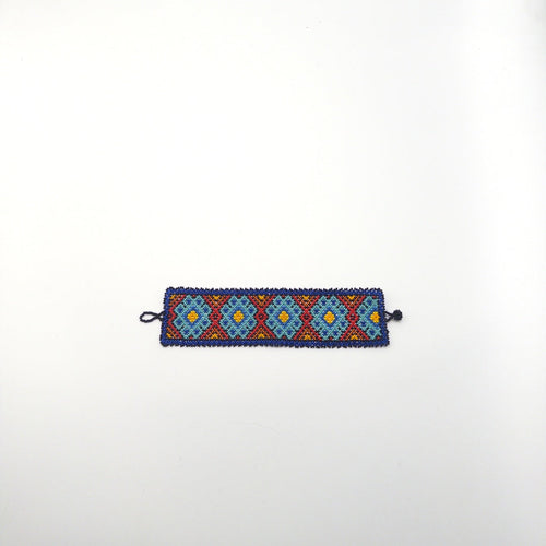 Brazalete Wixarika Flores Multicolor - Arte Huichol Wixárika