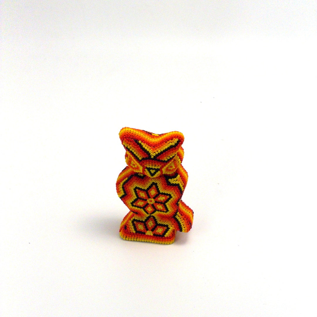 Buho De Chaquira Huichol - Arte Huichol Wixárika