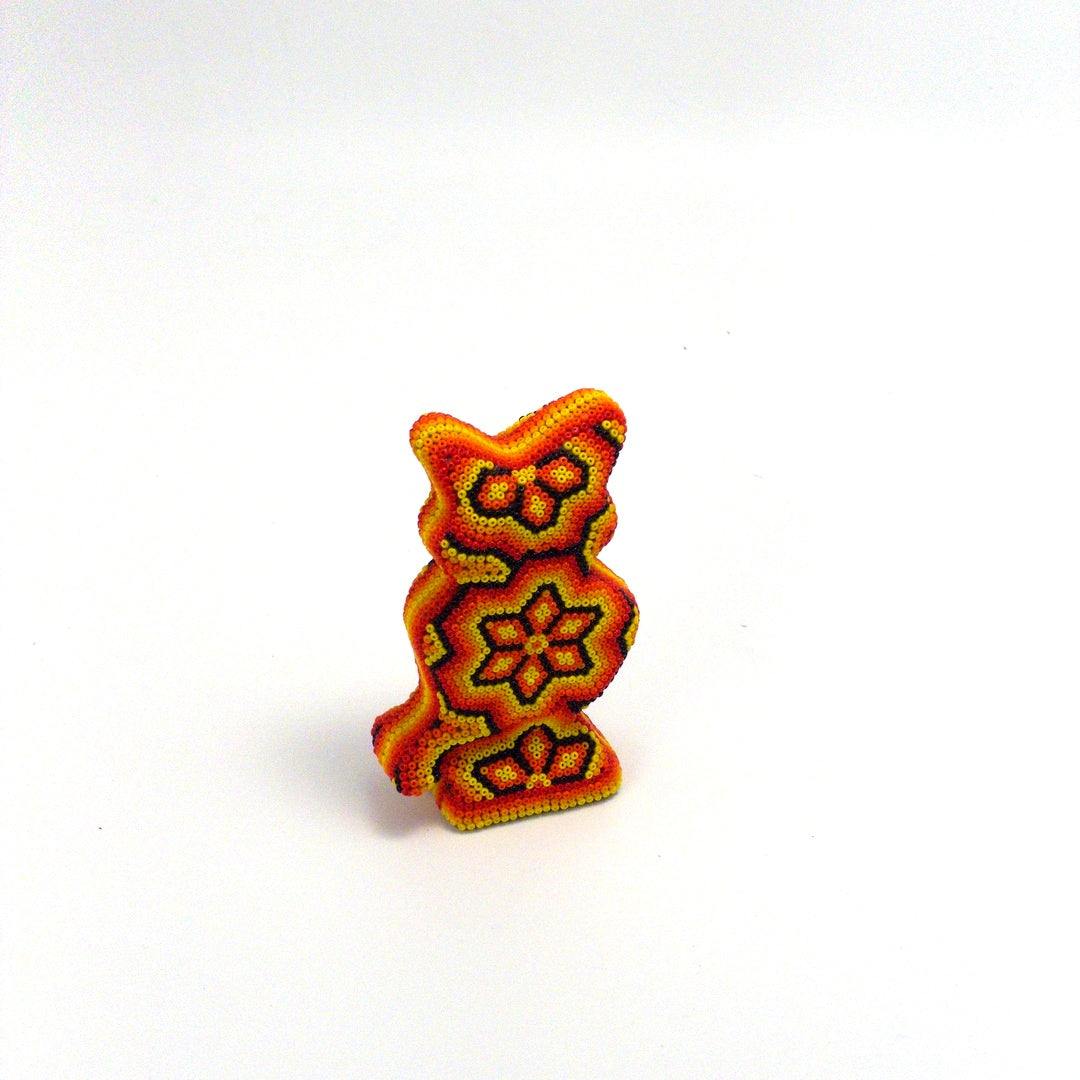 Buho De Chaquira Huichol - Arte Huichol Wixárika - Vista 4