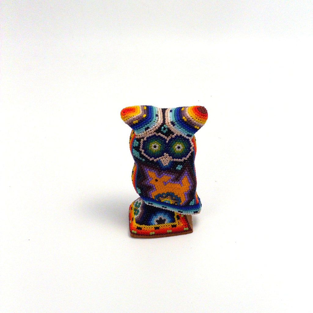 Buho De Chaquira Huichol - Arte Huichol Wixárika - Vista 7