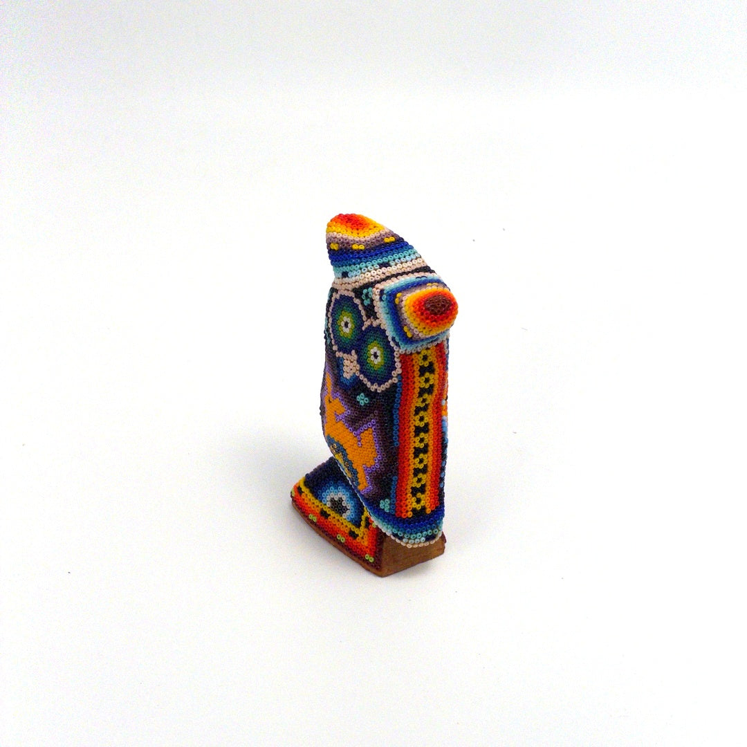 Buho De Chaquira Huichol - Arte Huichol Wixárika - Vista 8