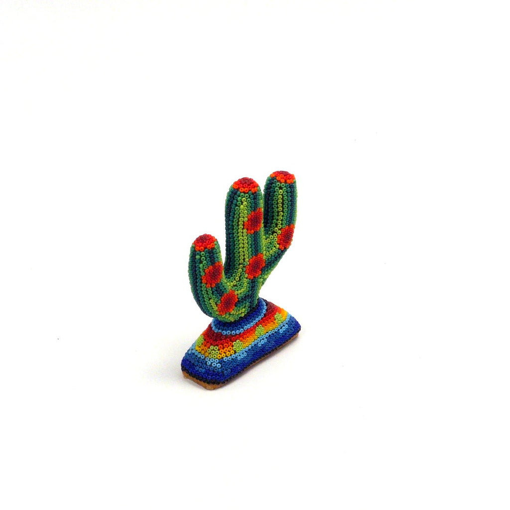 Cactus Huichol Con Chaquira - Arte Huichol Wixárika - Vista 10