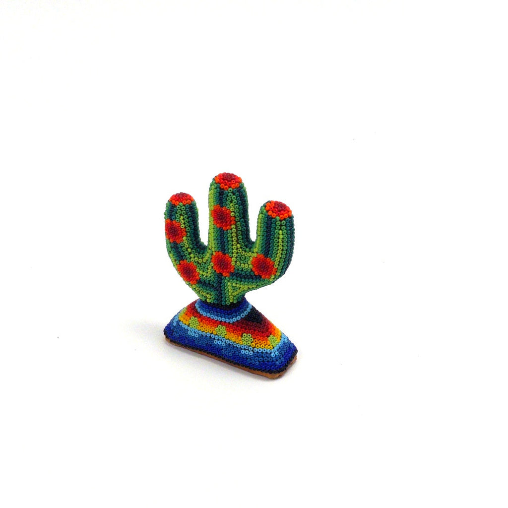 Cactus Huichol Con Chaquira - Arte Huichol Wixárika - Vista 11