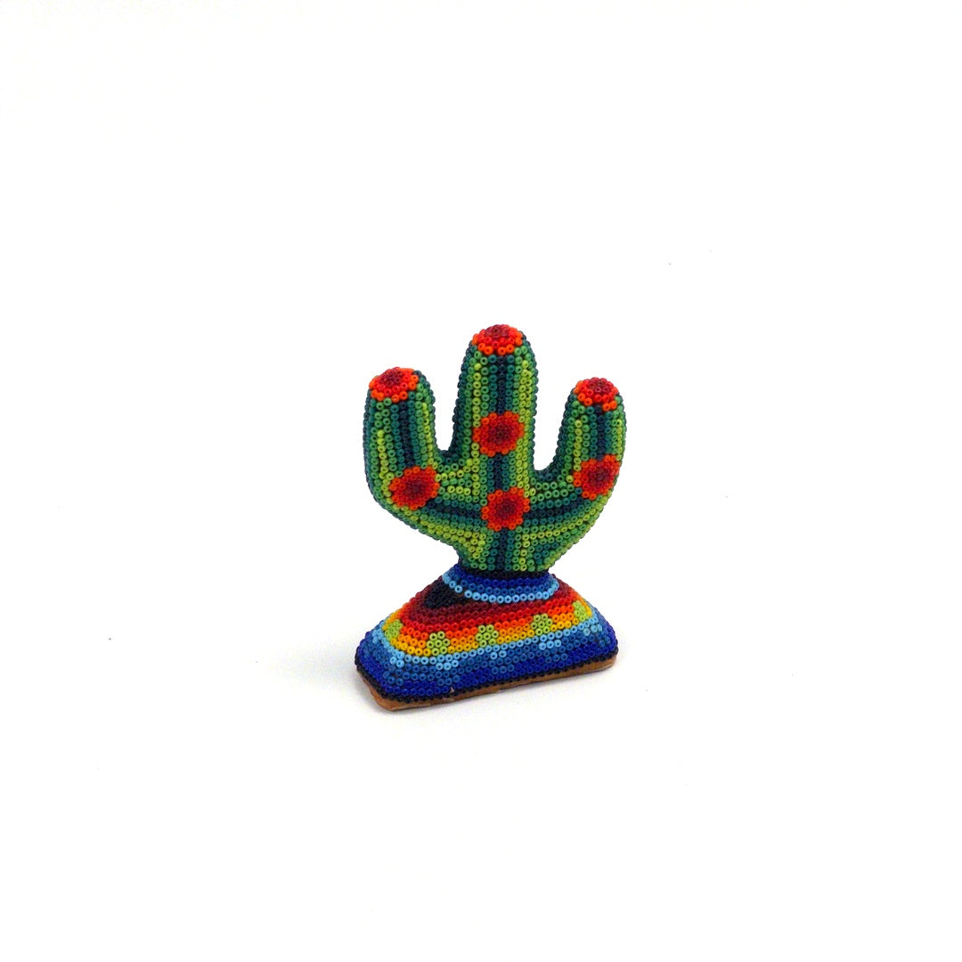 Cactus Huichol Con Chaquira - Arte Huichol Wixárika - Vista 13