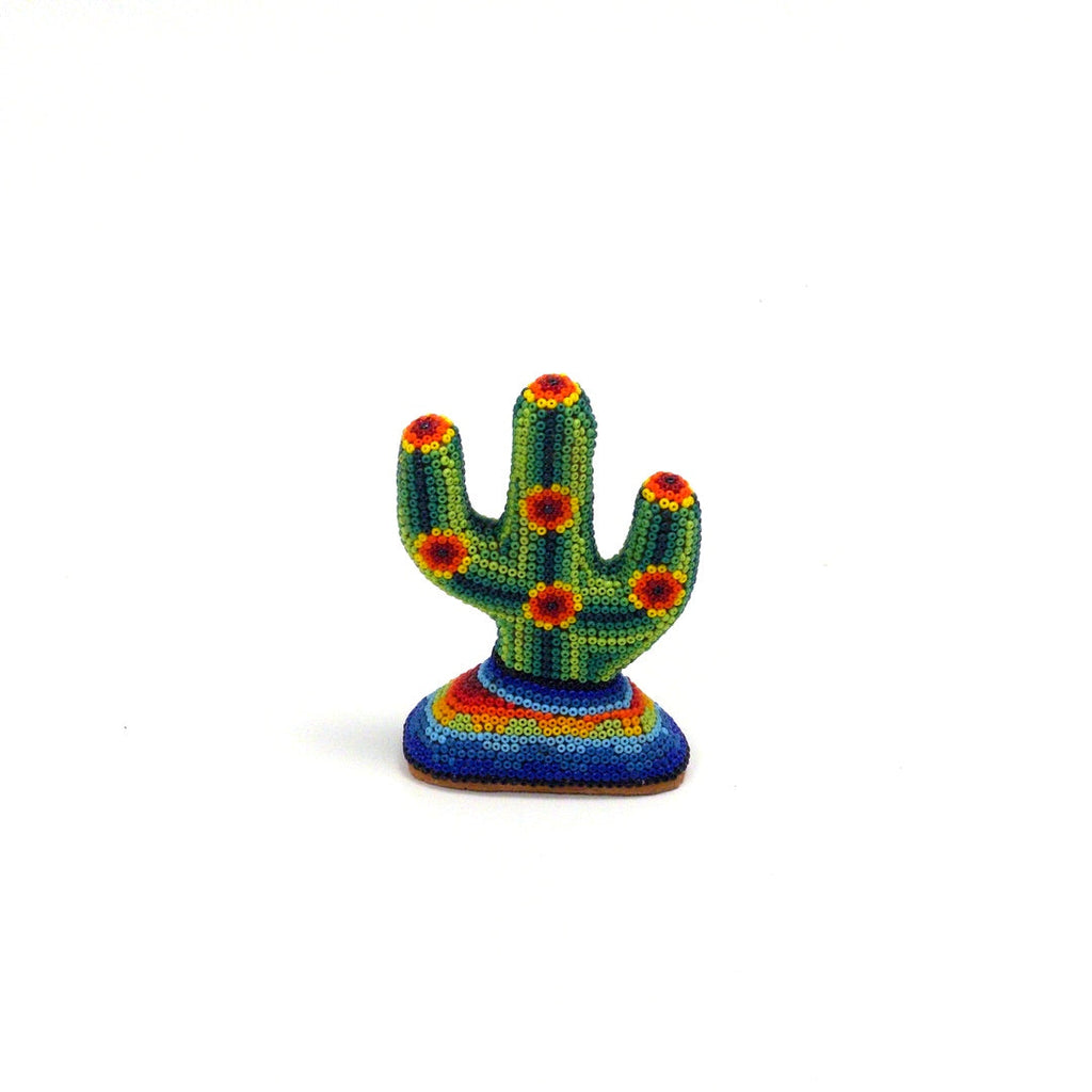 Cactus Huichol Con Chaquira - Arte Huichol Wixárika - Vista 6
