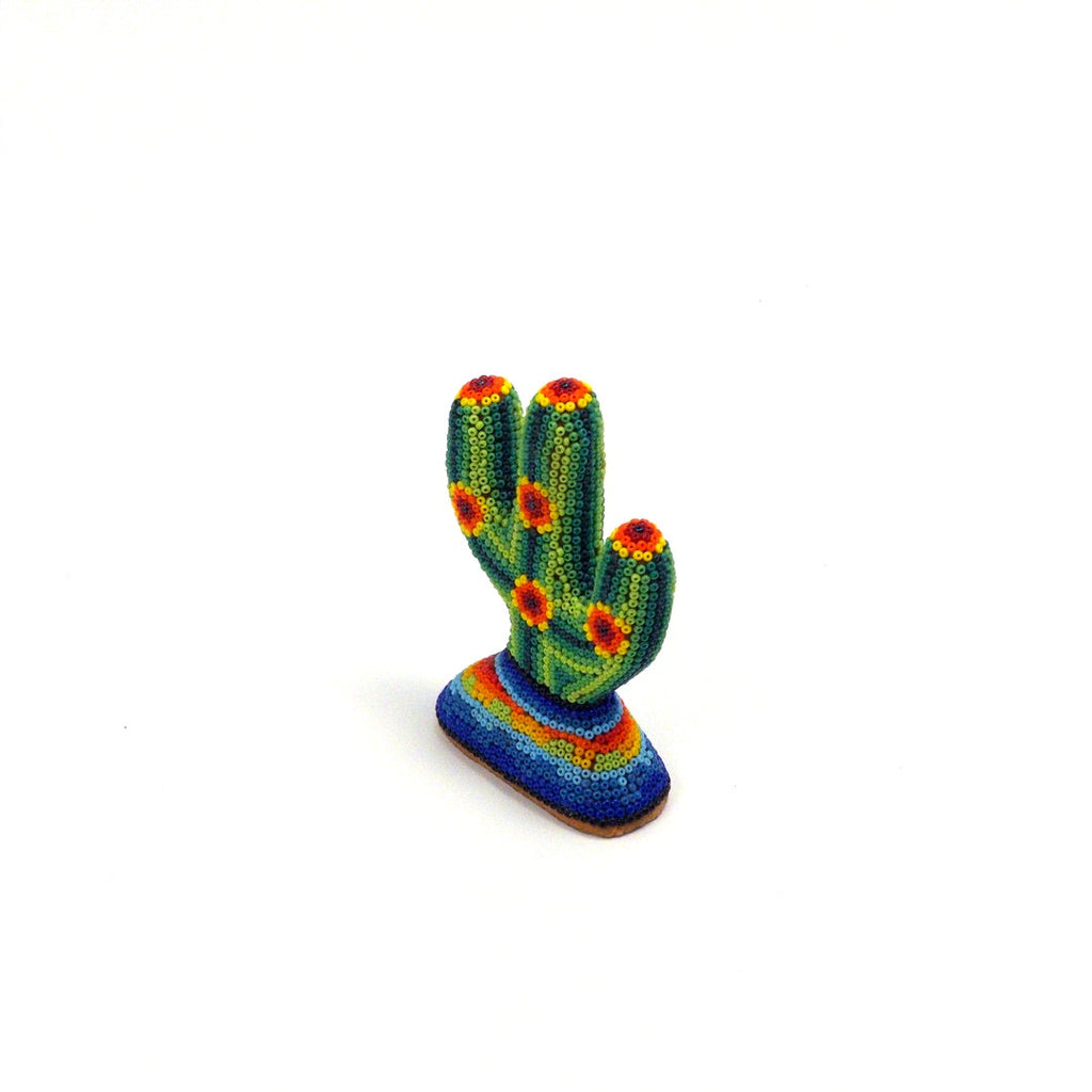 Cactus Huichol Con Chaquira - Arte Huichol Wixárika - Vista 7