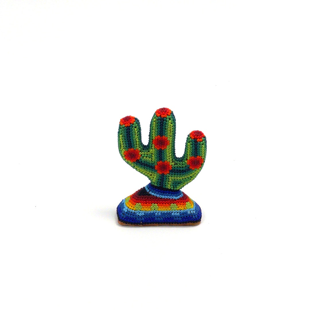 Cactus Huichol Con Chaquira - Arte Huichol Wixárika - Vista 8