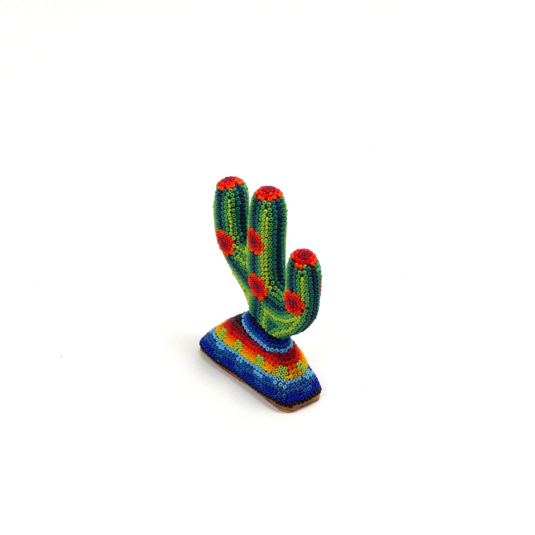 Cactus Huichol Con Chaquira - Arte Huichol Wixárika - Vista 9