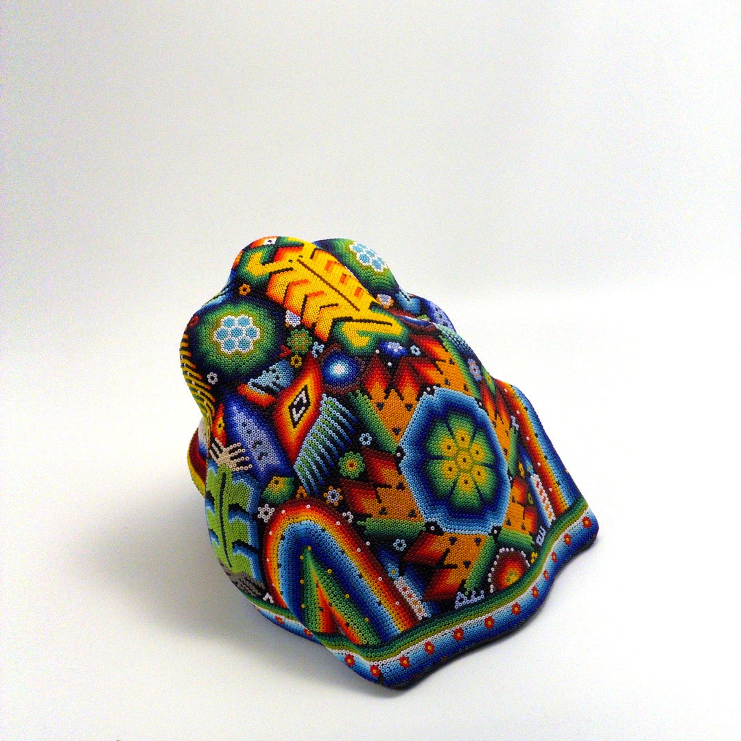Calavera Huichol Chaquira Multicolor - Arte Huichol Wixárika - Vista 10