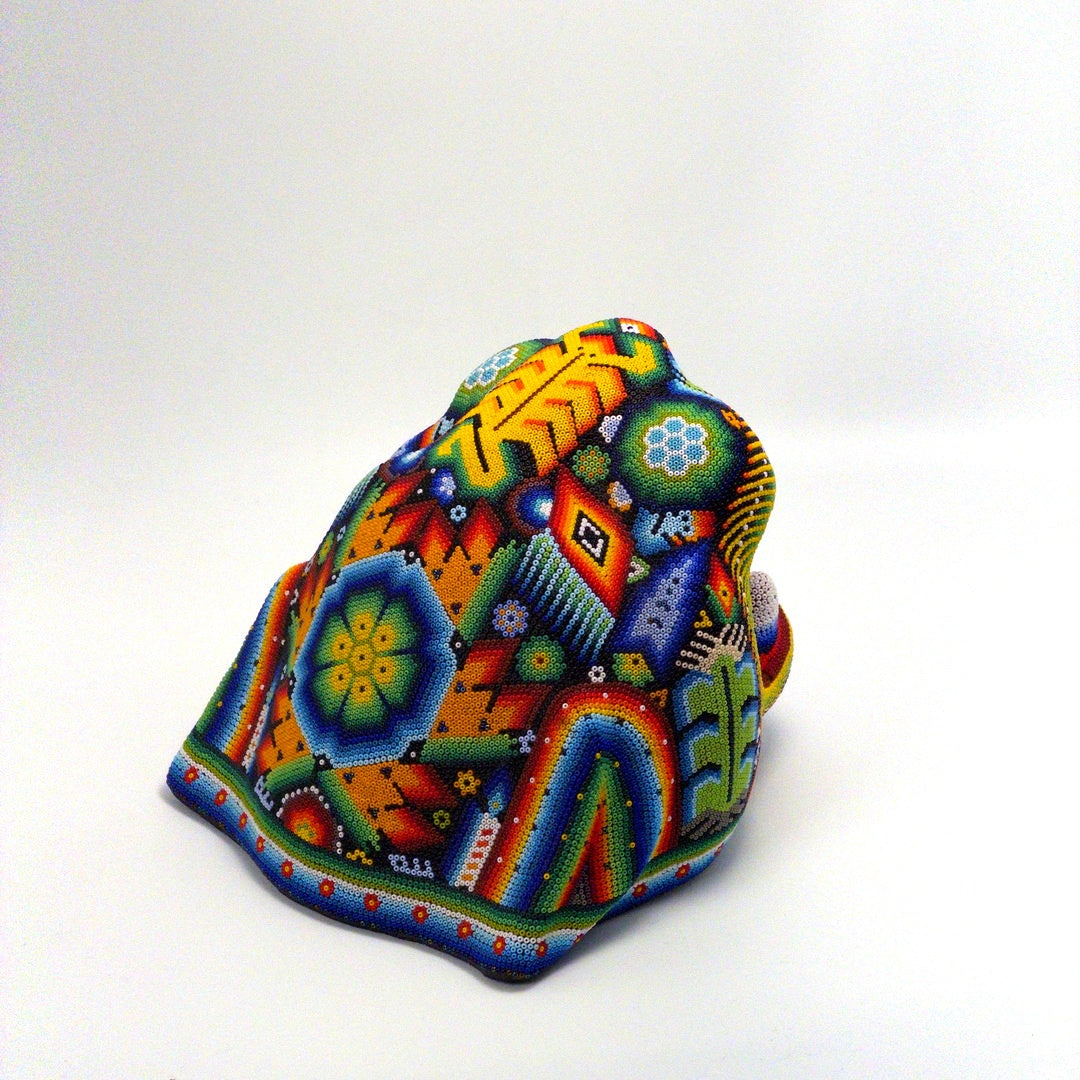 Calavera Huichol Chaquira Multicolor - Arte Huichol Wixárika - Vista 12
