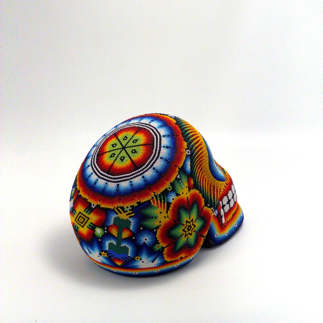 Calavera Huichol Chaquira Multicolor - Arte Huichol Wixárika - Vista 5