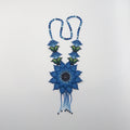 Collar Flor Azul Chaquira Huichol - Arte Huichol Wixárika