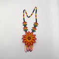 Collar Flor Chaquira Multicolor - Arte Huichol Wixárika