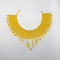 Collar Huichol Amarillo Con Chaquira - Arte Huichol Wixárika