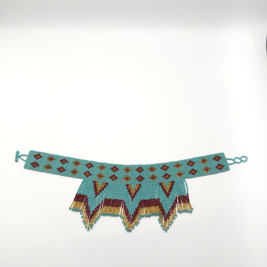 Collar Huichol Chaquira Estilo Tribal - Arte Huichol Wixárika - Vista 2