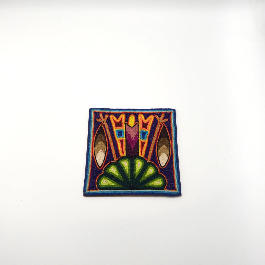 Cuadro Arte Huichol Diseño Floral - Arte Huichol Wixárika