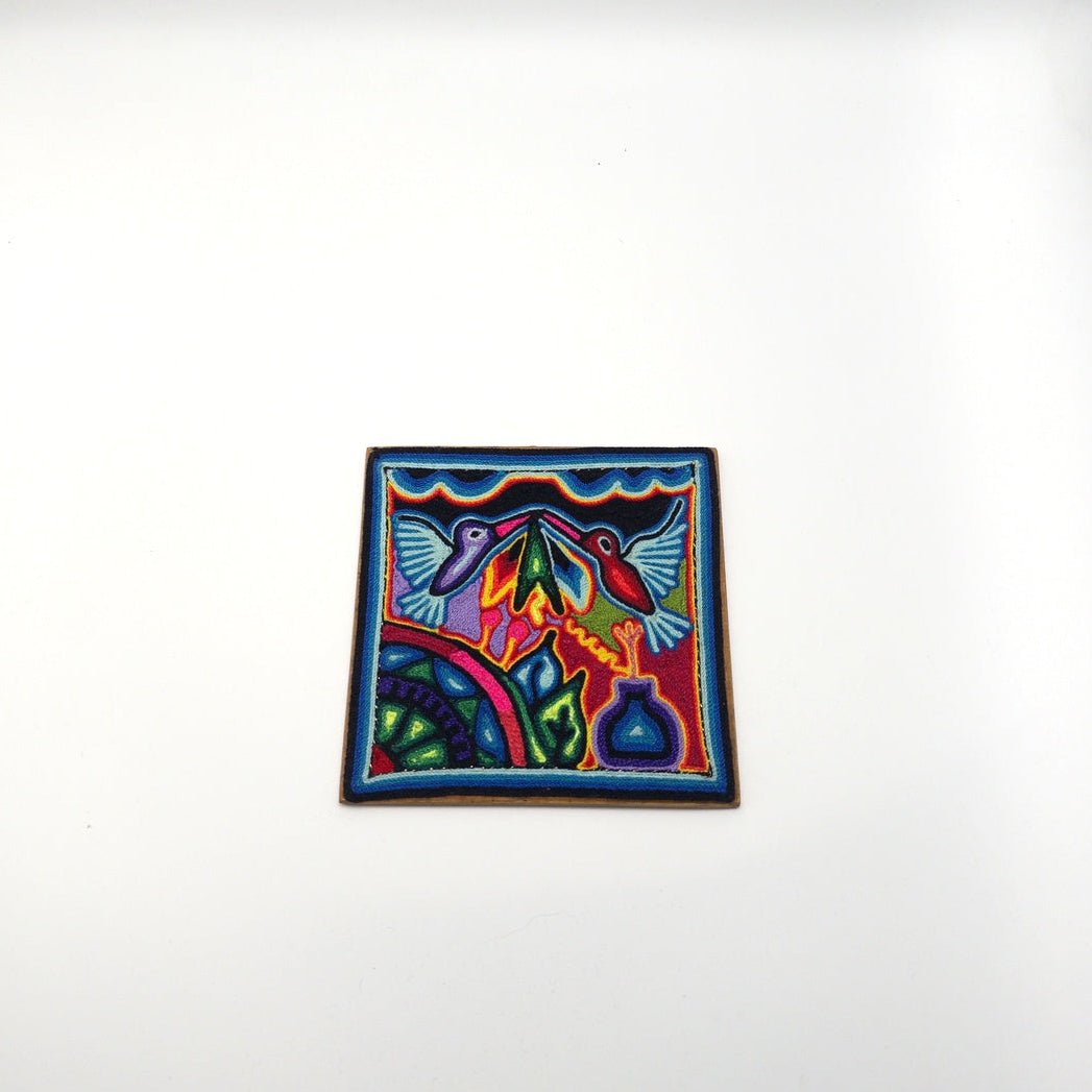 Cuadro Huichol Colibríes - Arte Huichol Wixárika