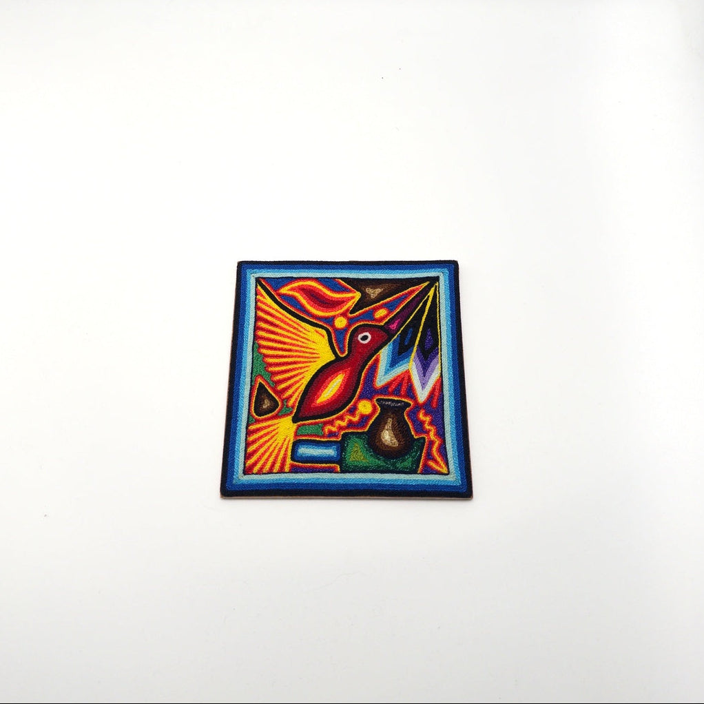 Cuadro Huichol Colibríes - Arte Huichol Wixárika - Vista 2