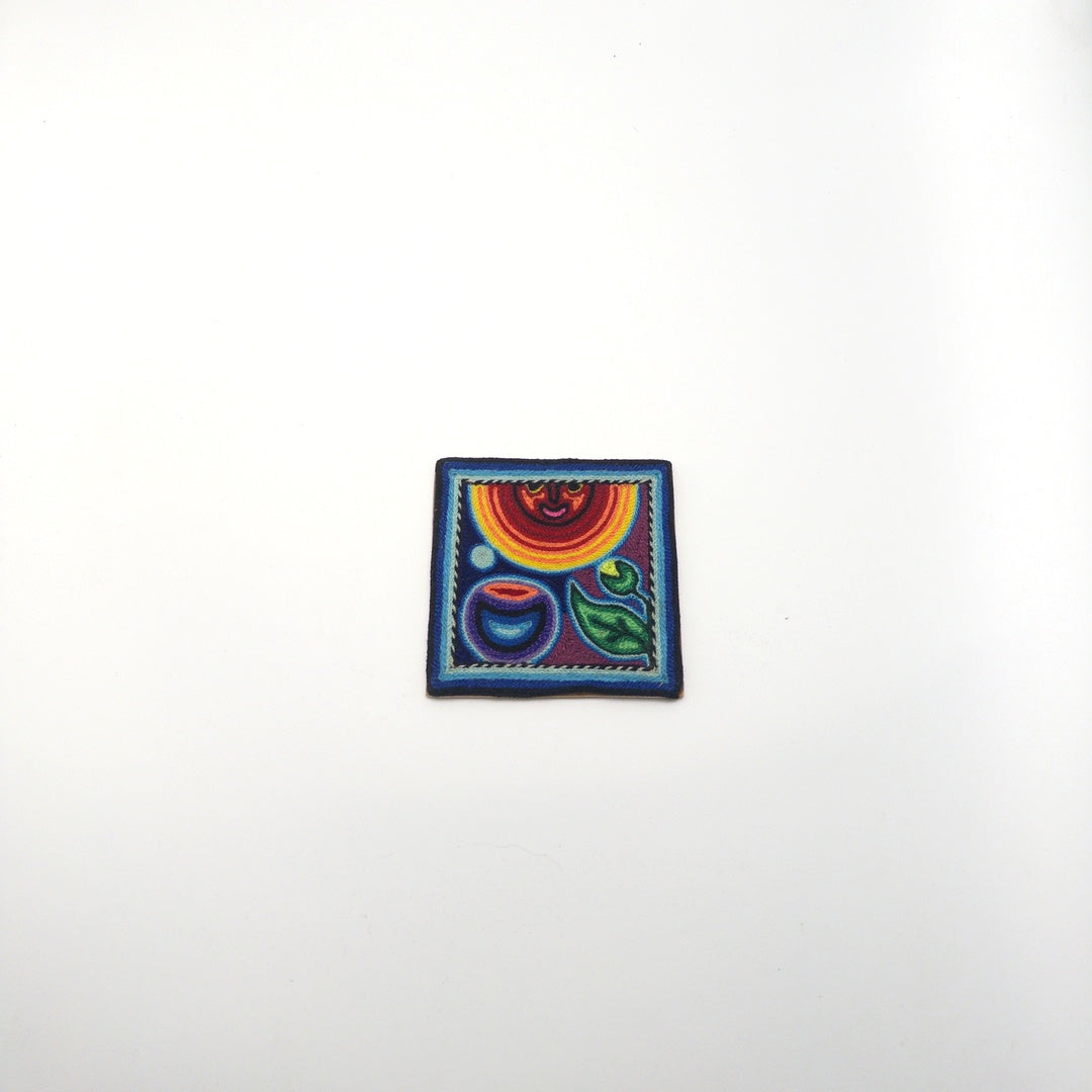 Cuadro Huichol Sol Y Naturaleza - Arte Huichol Wixárika