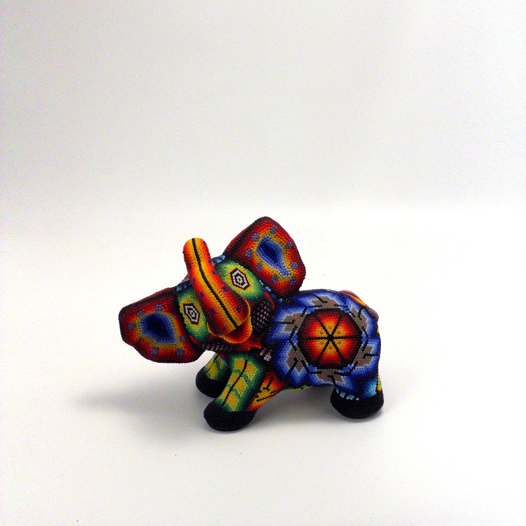 Elefante De Chaquira Huichol - Arte Huichol Wixárika