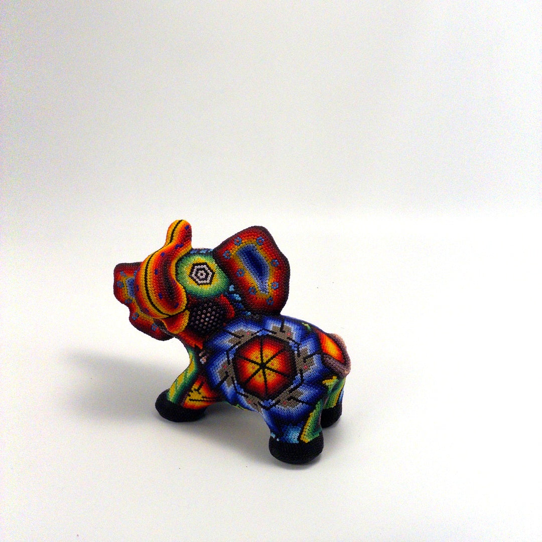 Elefante De Chaquira Huichol - Arte Huichol Wixárika - Vista 2