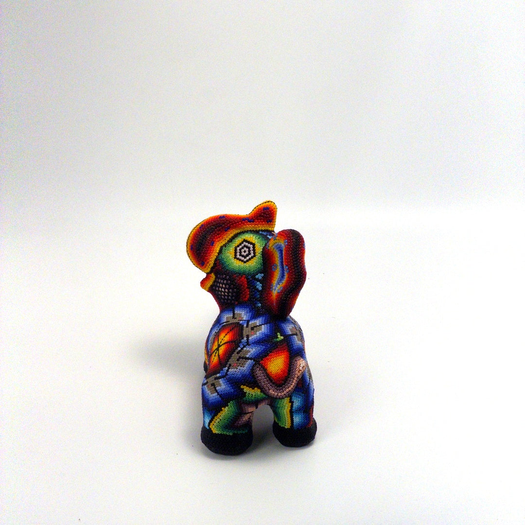 Elefante De Chaquira Huichol - Arte Huichol Wixárika - Vista 3