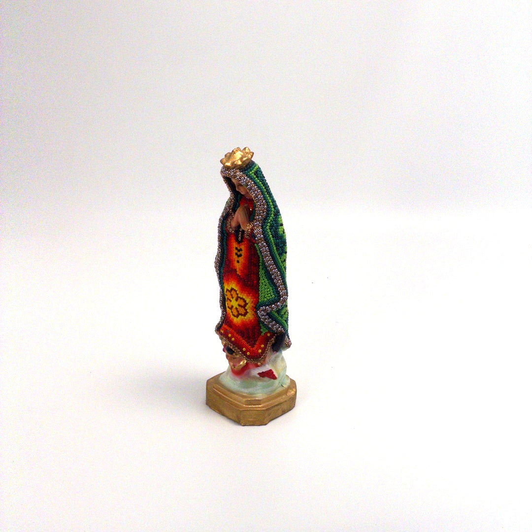Figura Virgen De Guadalupe Chaquira - Arte Huichol Wixárika - Vista 2