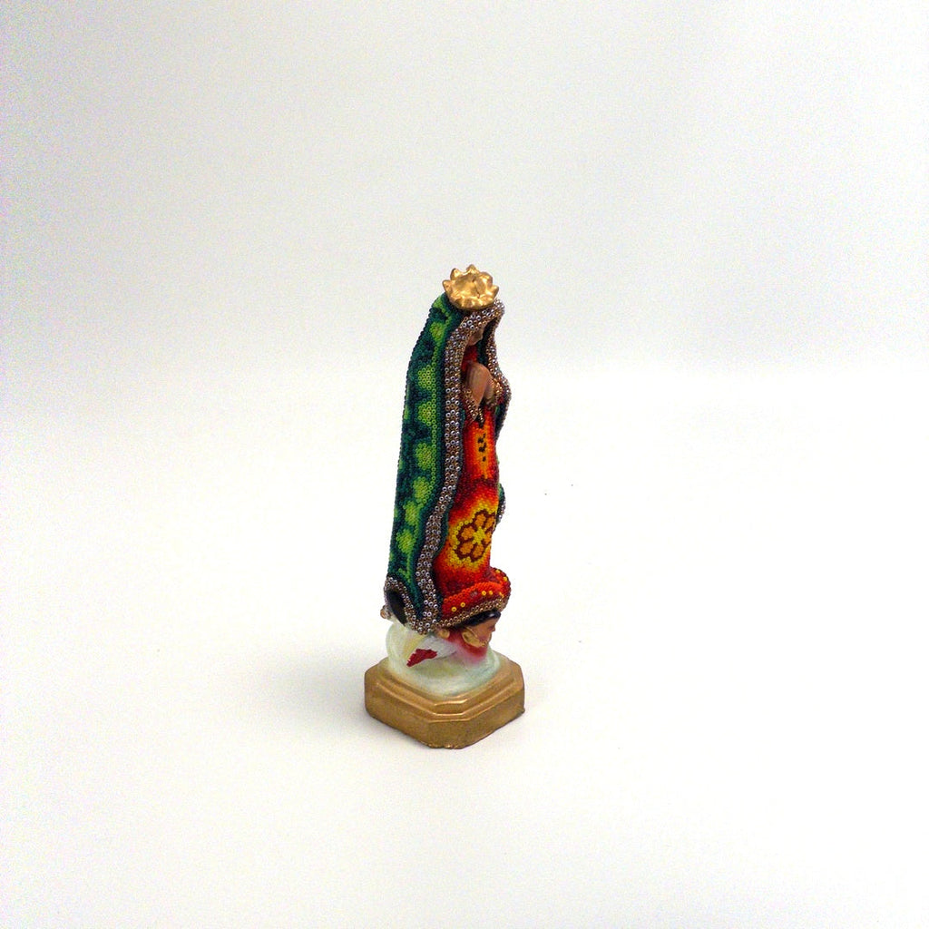 Figura Virgen De Guadalupe Chaquira - Arte Huichol Wixárika - Vista 3