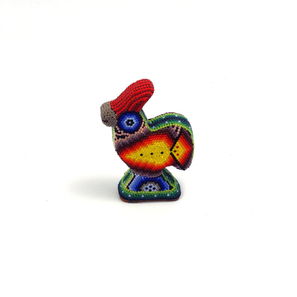 Gallo Huichol De Chaquira - Arte Huichol Wixárika - Vista 4