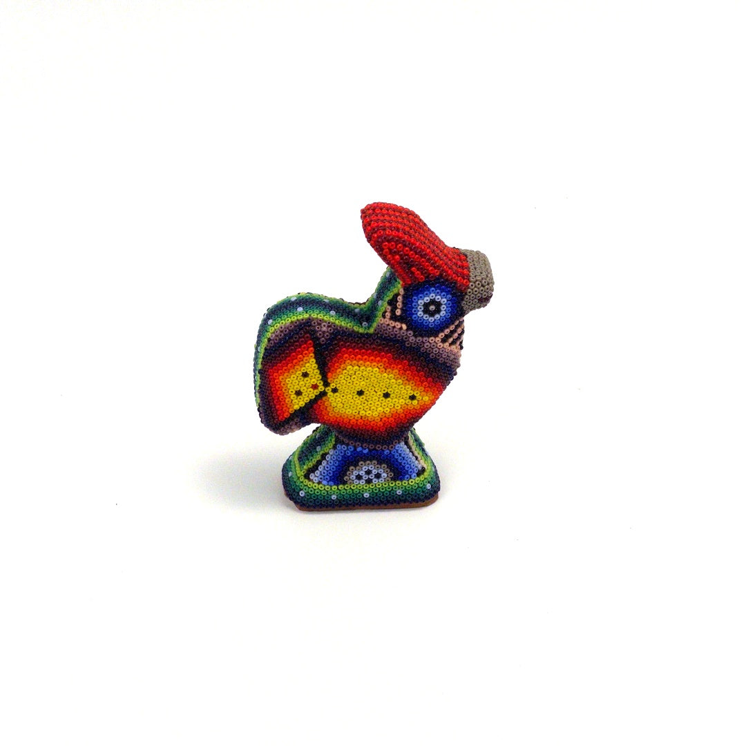 Gallo Huichol De Chaquira - Arte Huichol Wixárika - Vista 7