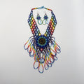 Juego Collar Aretes Chaquira Multicolor - Arte Huichol Wixárika