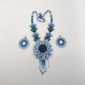 Juego Collar Y Aretes Florales - Arte Huichol Wixárika
