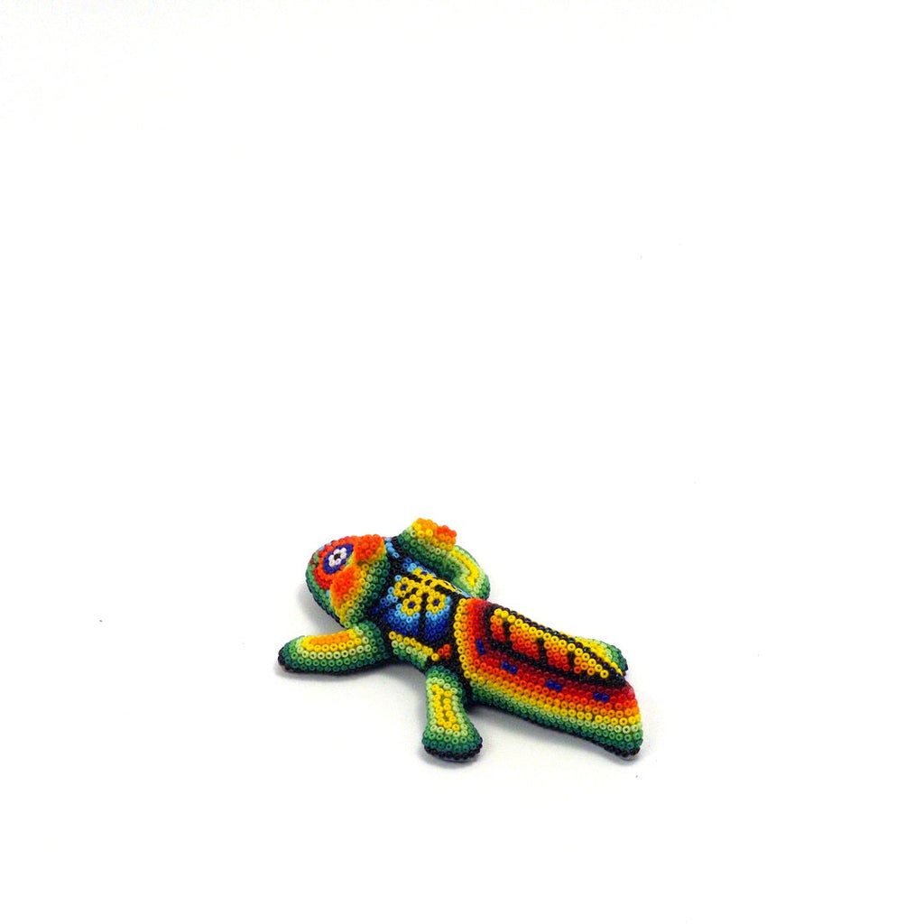Lagarto Huichol Chaquira Multicolor - Arte Huichol Wixárika - Vista 4