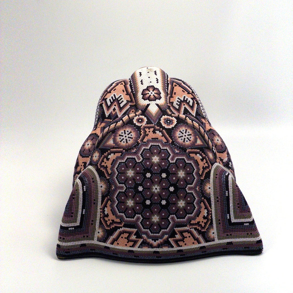 Mascara Jaguar Huichol Chaquira - Arte Huichol Wixárika - Vista 3