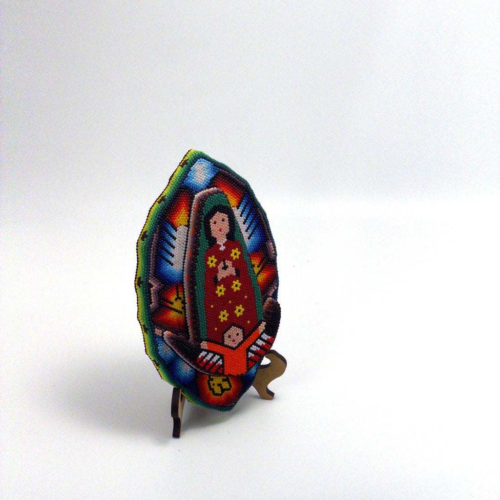 Virgen De Guadalupe Chaquira - Arte Huichol Wixárika - Vista 3