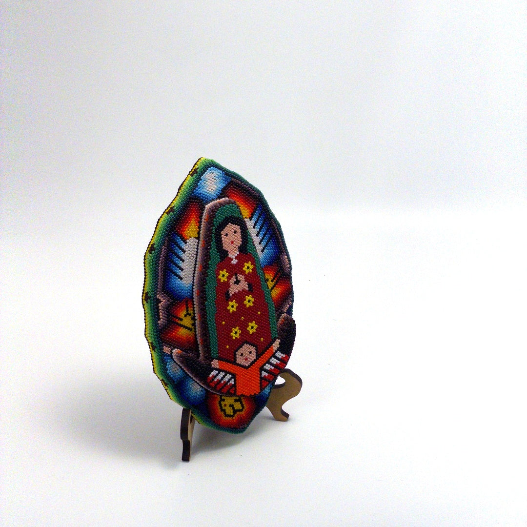 Virgen De Guadalupe Chaquira - Arte Huichol Wixárika - Vista 3