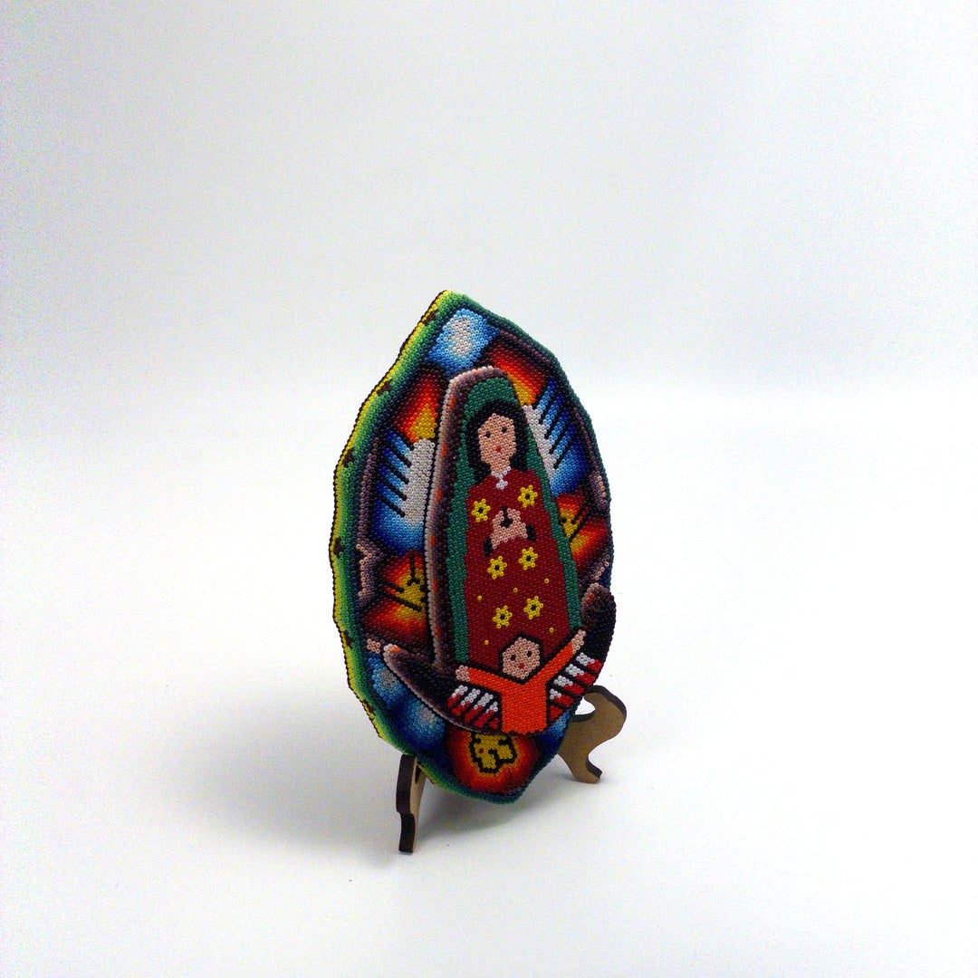 Virgen De Guadalupe Chaquira - Arte Huichol Wixárika - Vista 4